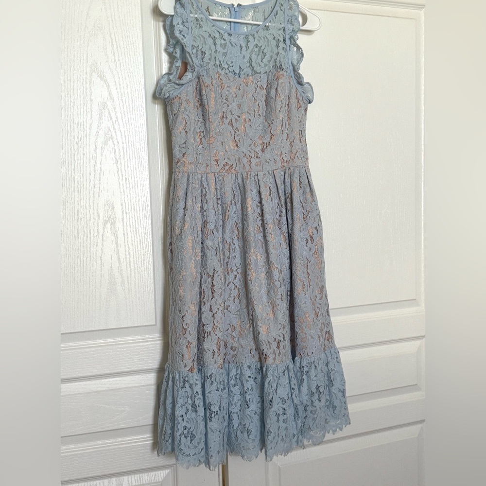 Elegant Blue Lace  Dress Eliza J
